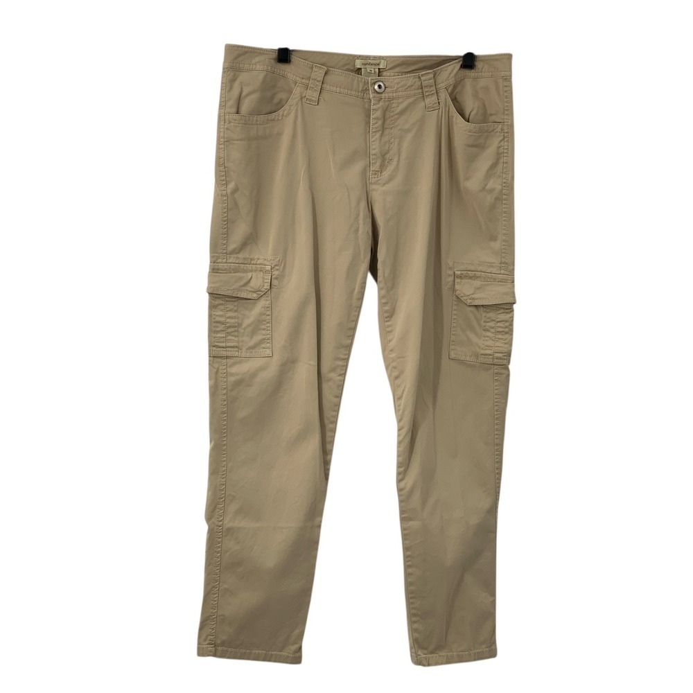 Sundance Women's Cargo Pants Khaki Tan Casual Utility Outdoor Pockets Size 10